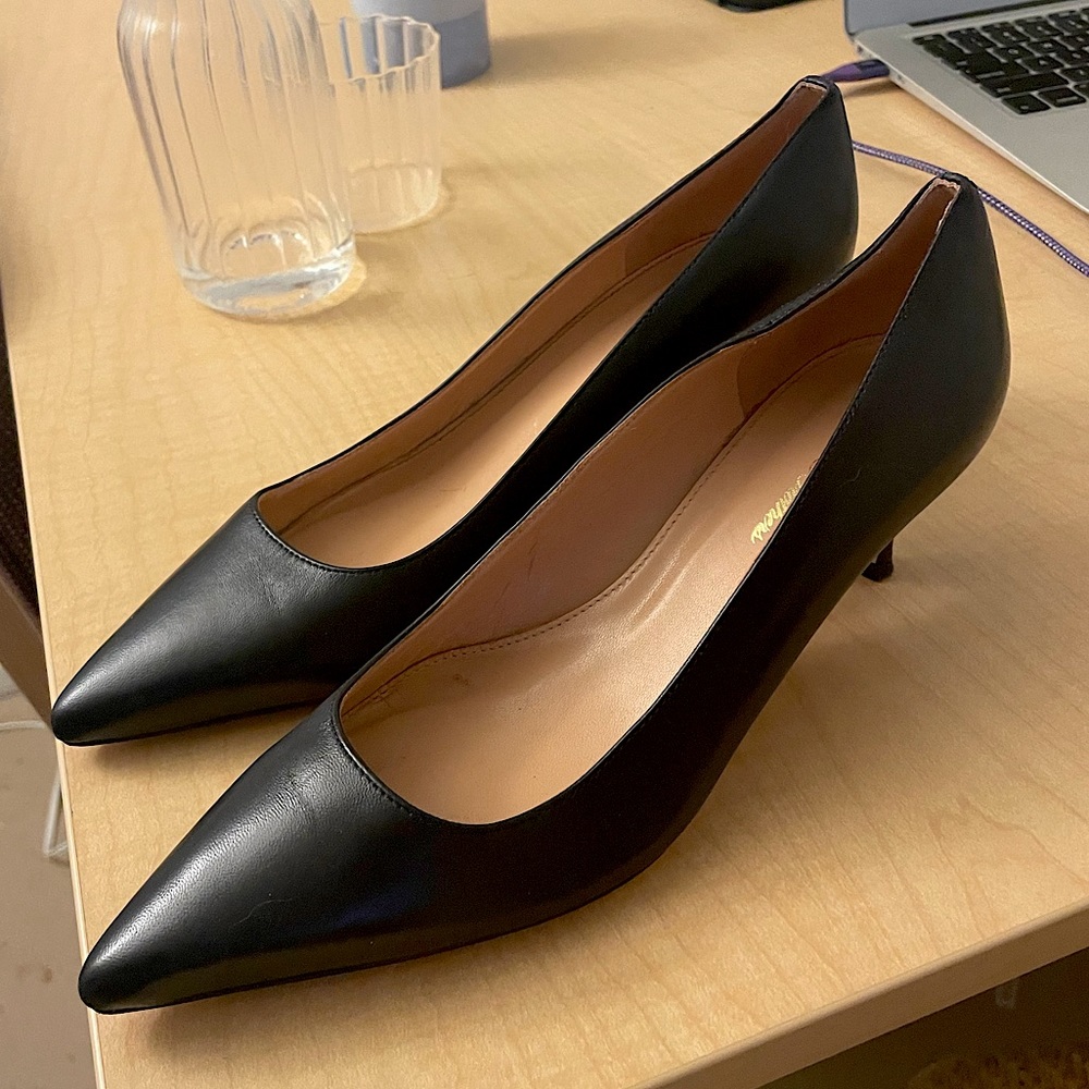 Short, Pointed-Toe Heels, Navy Blue - Brook’s Brothers